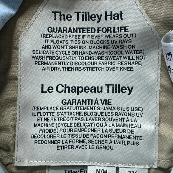 Light Blue Tilley Hat Size M or 7 1/4 - Picture 3 of 6